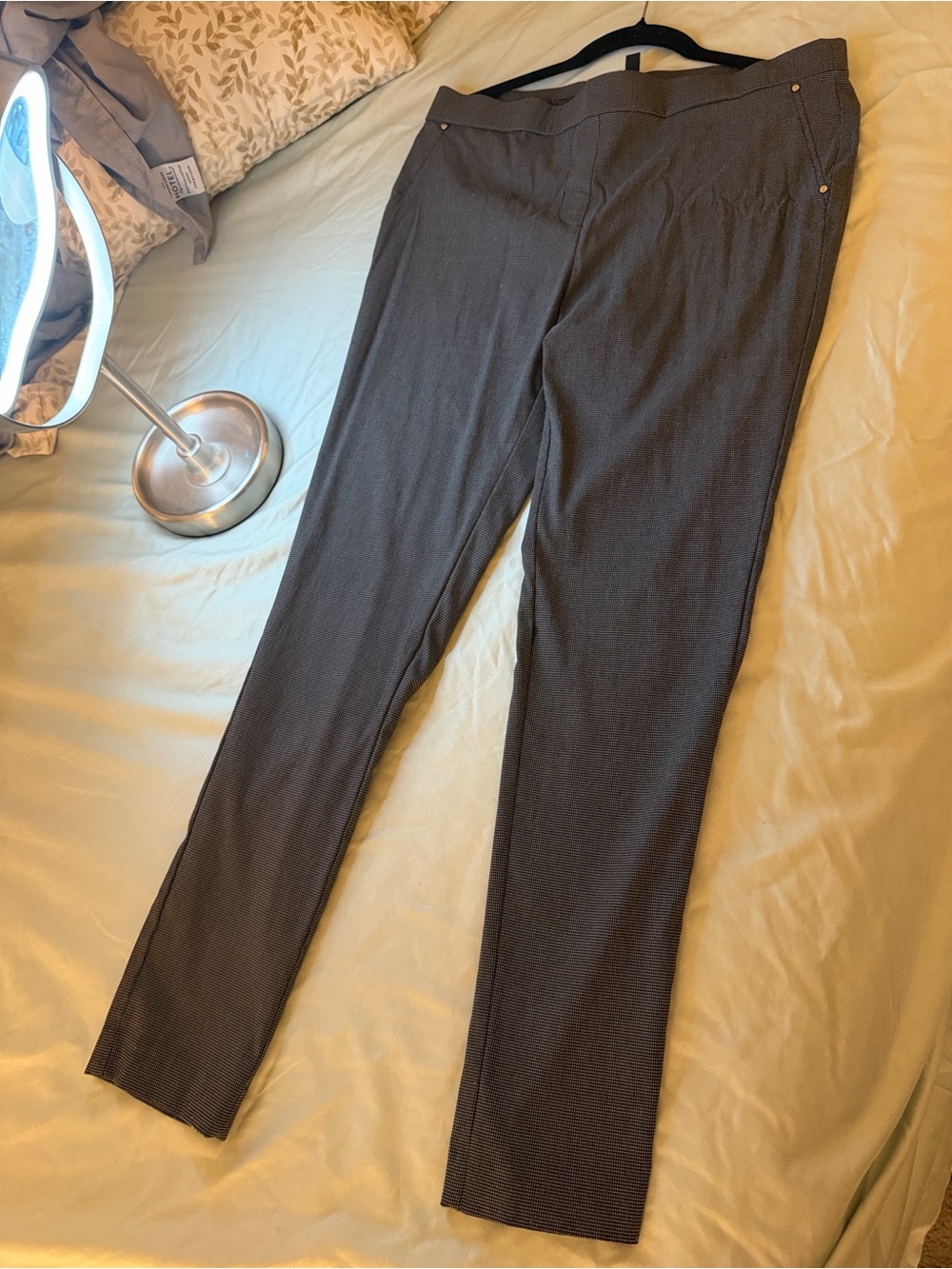 Jones New York Signature Micro-Check Dress Pants - Black and White